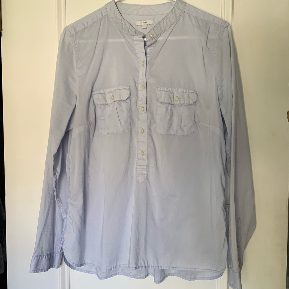 GAP Soft Blue Long Sleeved Blouse